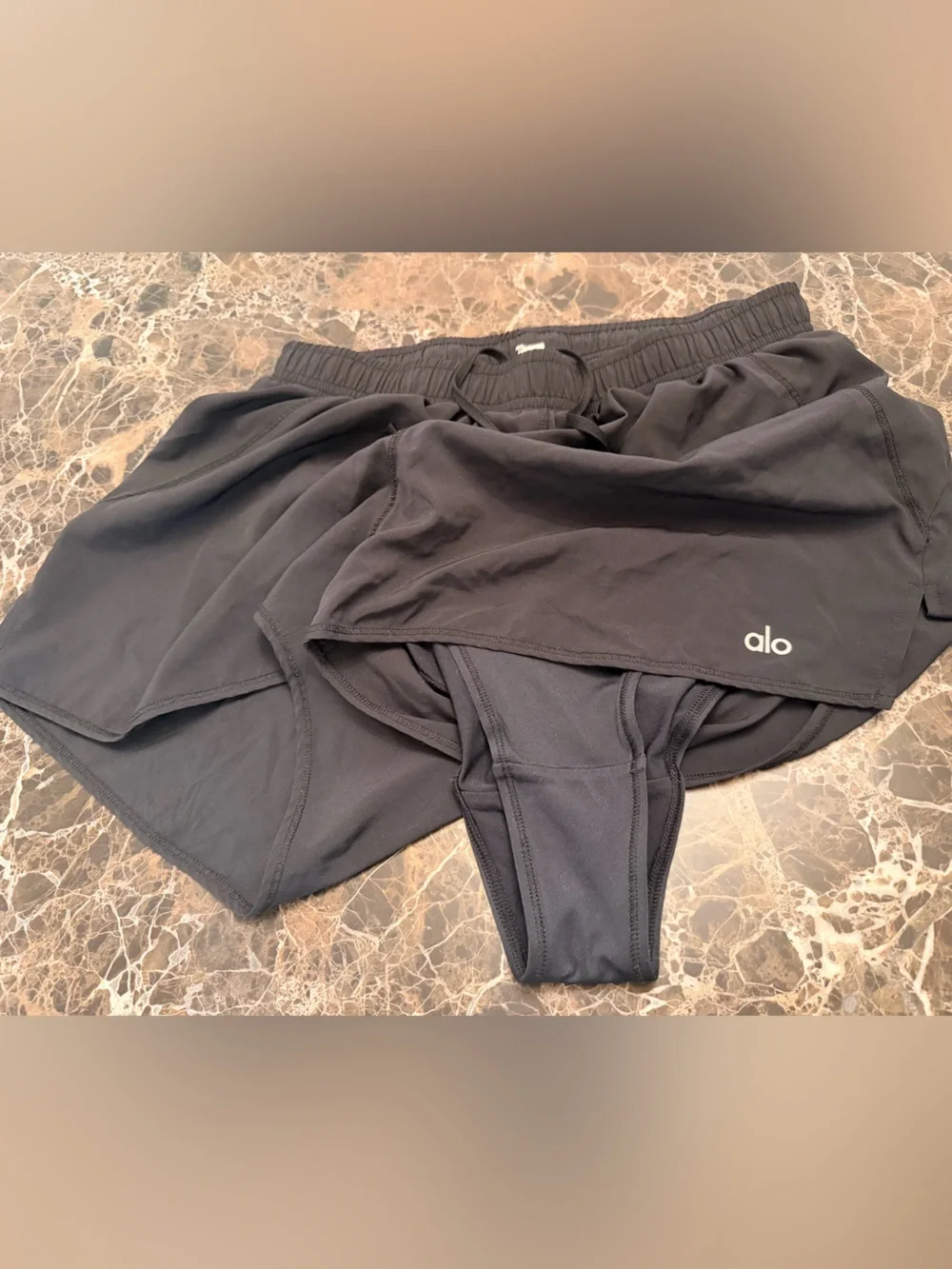 ALO Yoga Women’s Stride Black Athletic Shorts